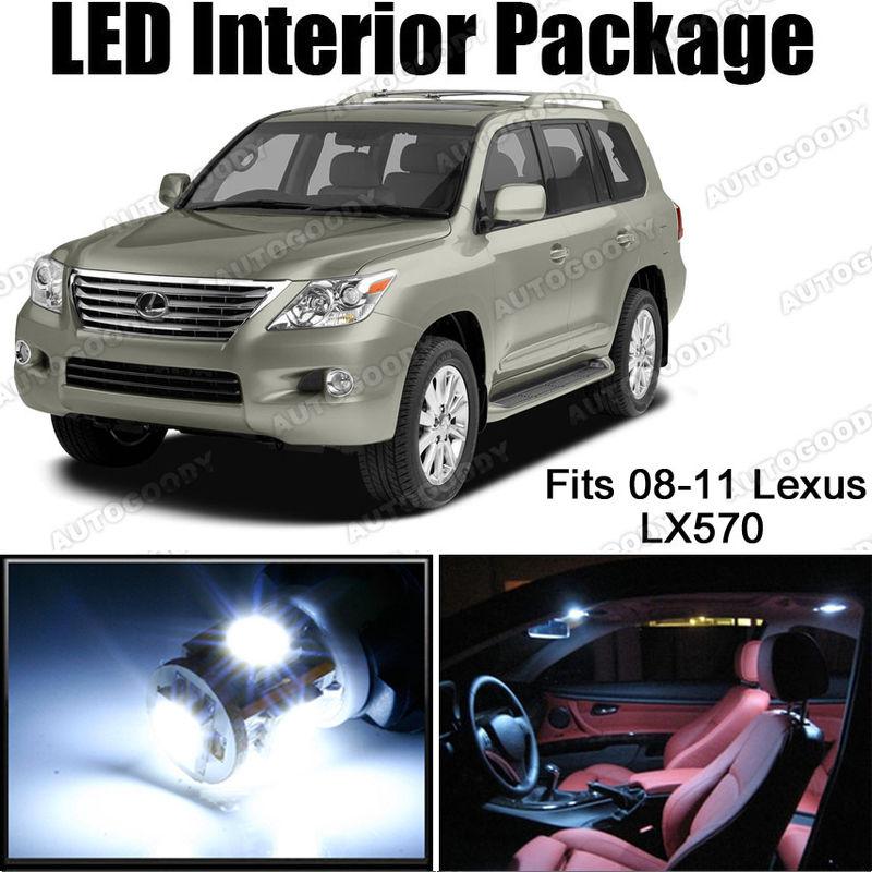 16 x white led lights interior package kit for lexus lx570