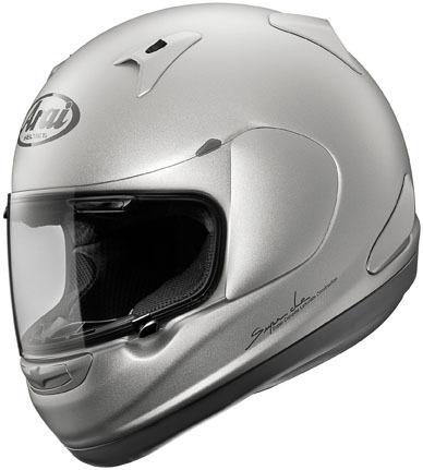 New arai rx-q full-face adult helmet, silver frost, med/md