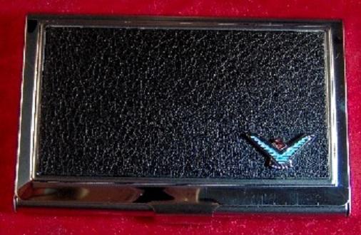 Thunderbird - stainless steel & leather business card case