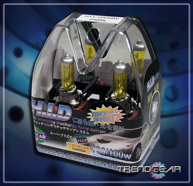 H11 12v 55w 2500k hid yellow xenon jdm fog light bulbs