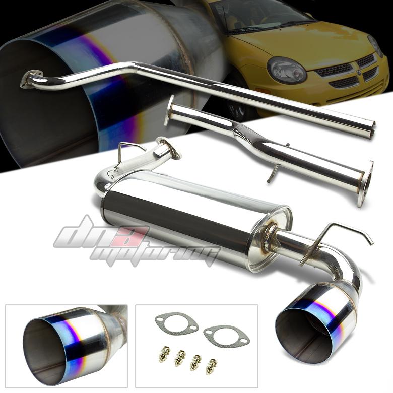 00-05 dodge neon sohc l4 4.75" burnt tip muffler catback cat back exhaust system