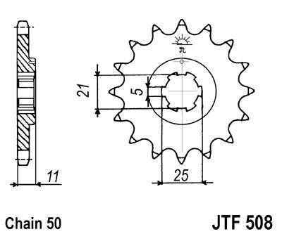 Jt sprocket front 15t chromoly steel fits kawasaki kh400 s3 1976-1977