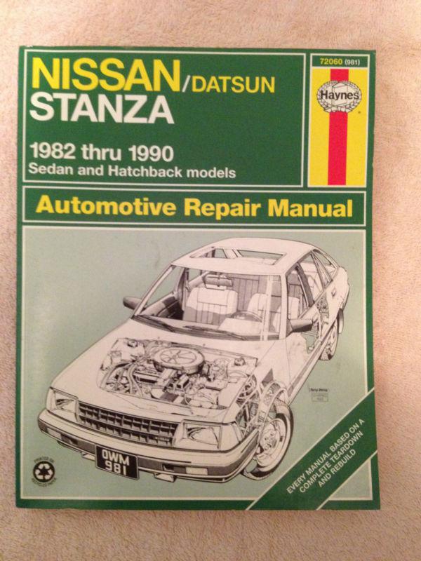 Haynes repair manual-nissan / datsun stanza sedan & hatchback models 1982-1990 