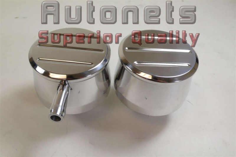 Aluminum polished breather pcv set for valve covers ball milled round 1" neck