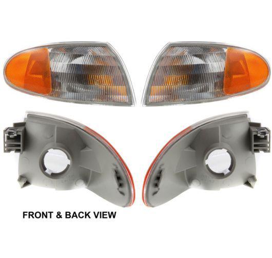 95-97 ford contour marker signal blinker corner parking light lamp pair set new