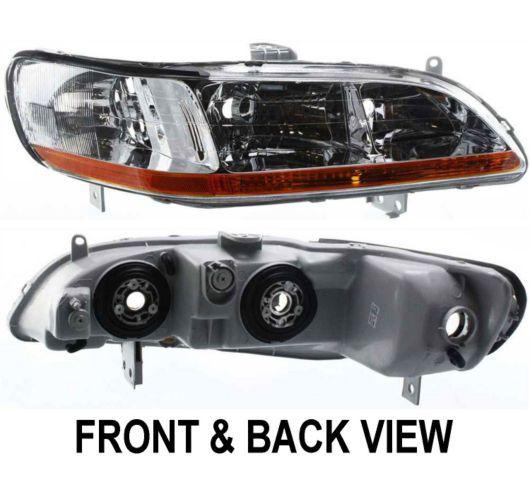 1998-2000 honda accord head lamp right ho2503111 lens body chrome light housing