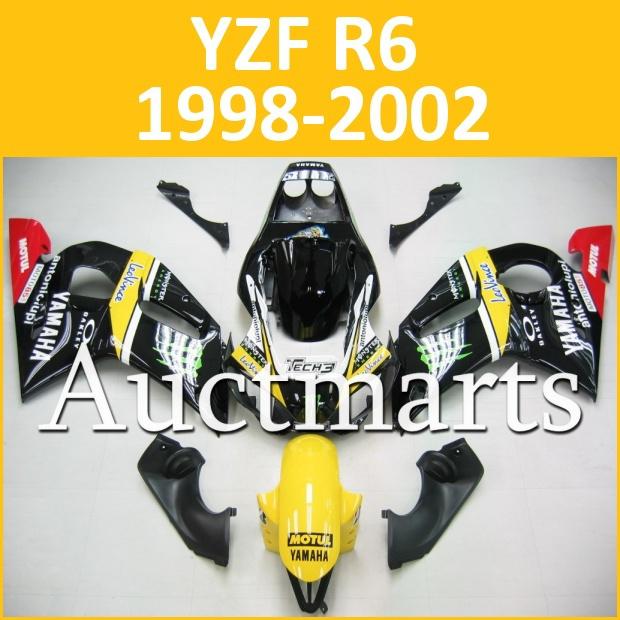 Fit yamaha yzfr6 98 99 00 01 02 yzf r6 1998 1999 2000 2001 2002 fairing h12 b02