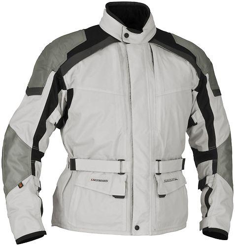Firstgear kilimanjaro motorcycle jacket silver/dark gray xx-large tall