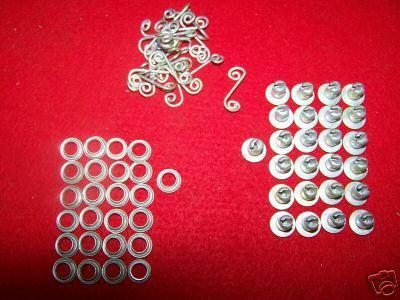 Lot of 75 dzus buttons springs grommet 1/4 turn fastner