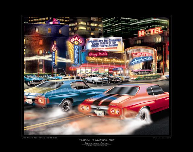 Chevelle color giclee car art print 1235-cs   ** free usa shipping **