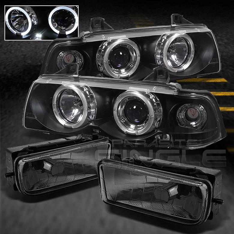 Find 92 98 Bmw E36 3 Series 4dr Black Halo Projector Led Headlights