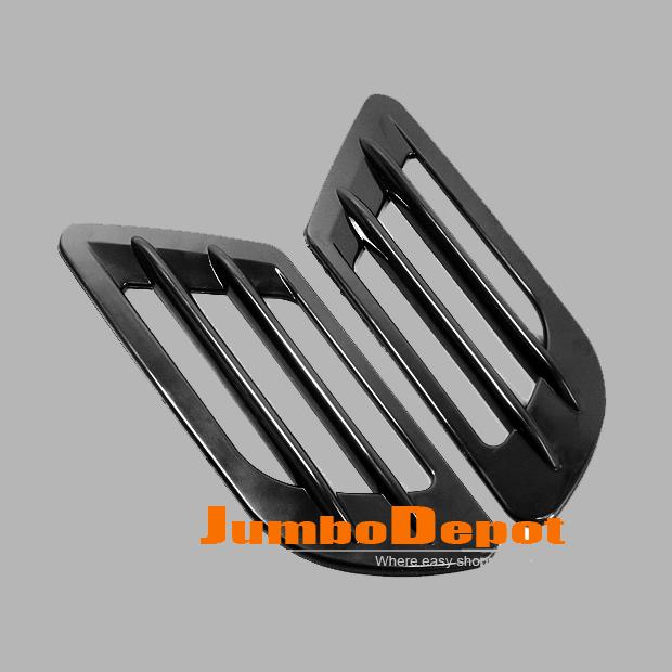 2 pc for universal fits black air intake flow fender side vent grilles warranty