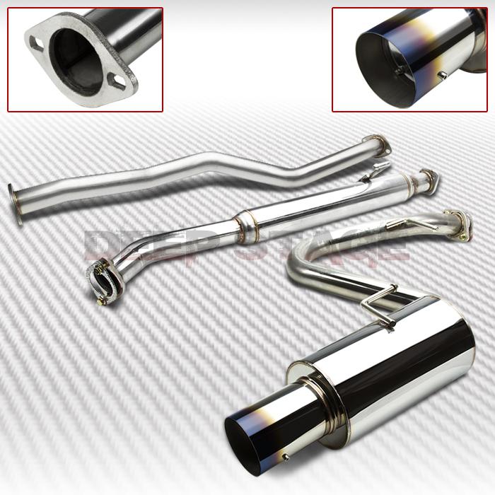 Stainless cat back exhaust system 4"burnt tip muffler 04-10 scion tc 2az-fe i4