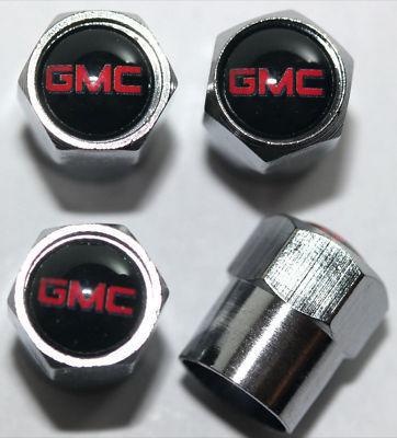 Gmc black tire valve caps truck van suv 4x4 yukon sierra envoy free shipping