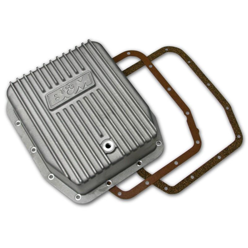 B&m 40291 cast aluminum automatic transmission oil pan