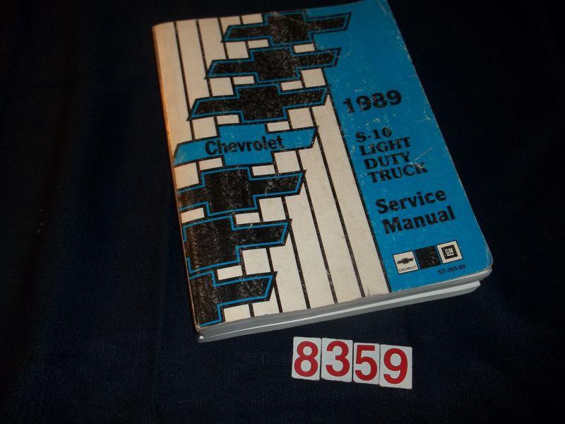 1989 chevrolet s-10 s10 factory service manual clean book free u.s. shipping 89