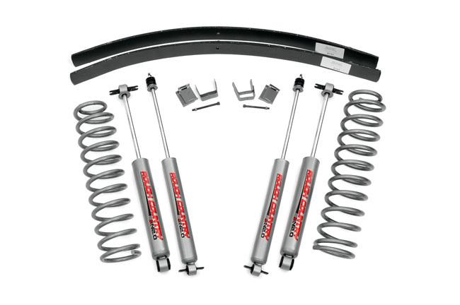 84-02 jeep cherokee xj 3" suspension lift kit w/ n2.0 shocks