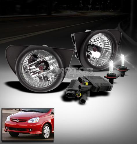 2000-2005 echo/mr2/2004-2007 highlander/prius/xa bumper fog lights+6000k hid kit