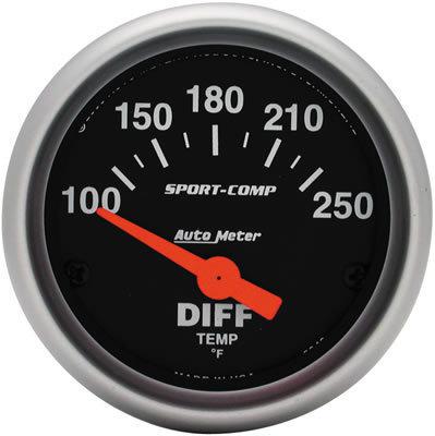 Autometer sport-comp electrical differential temperature gauge 2 1/16" dia 3349