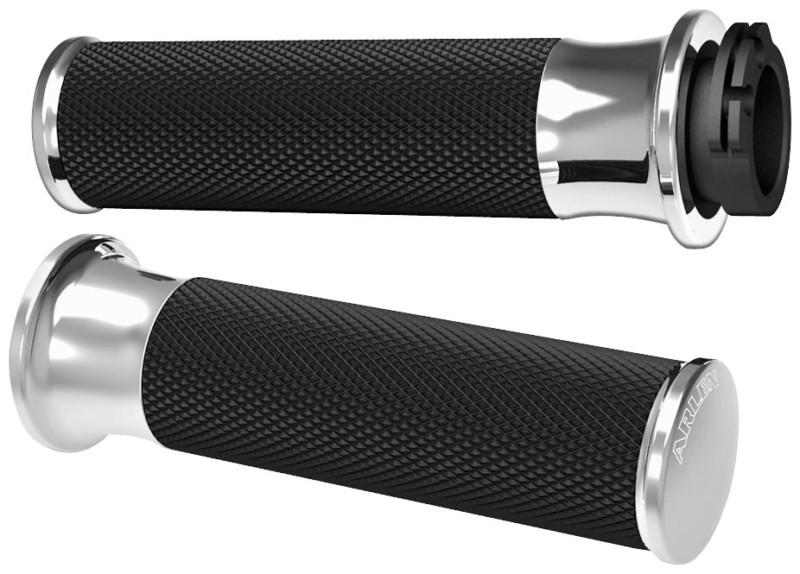 Arlen ness fusion series grips - smooth - chrome  07-322