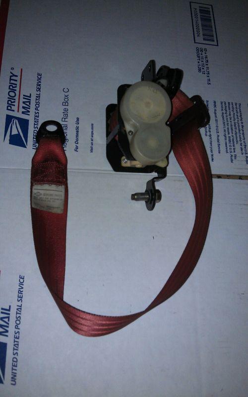 1985 nissan 300zx passenger side front seat belt assembly red 2 seater