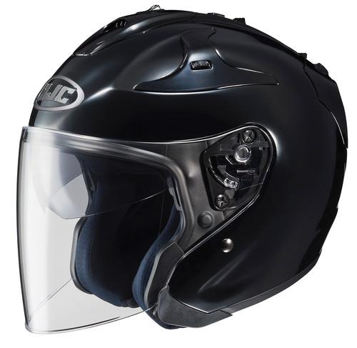 Hjc fg-jet open face half shell street motorcycle helmet black size  small