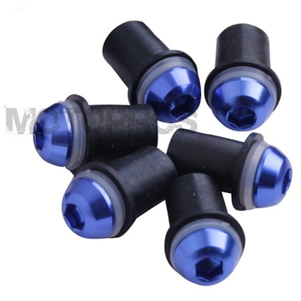 Blue 6pcs windscreen screws bolts for triumph daytona 675 st1050 600 tiger