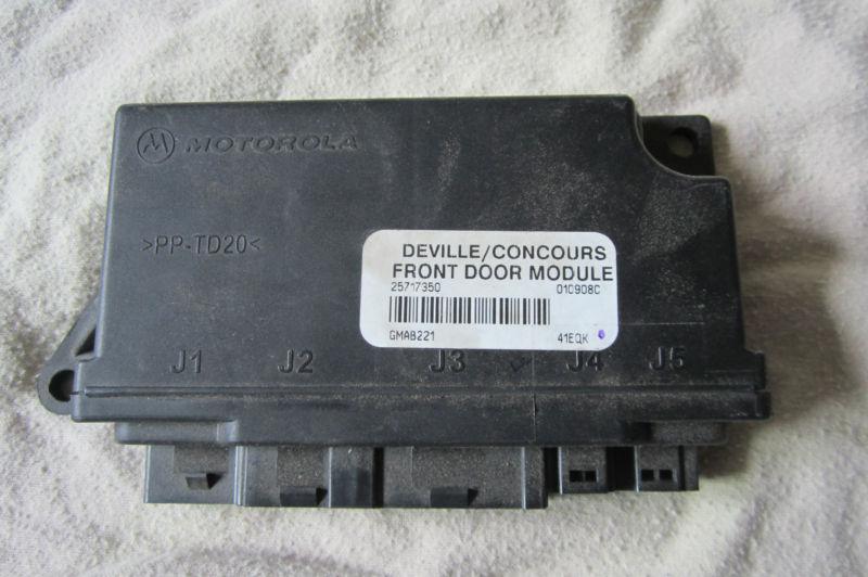 00 01 02 03 04 05 cadillac deville concours front door control module 25717360