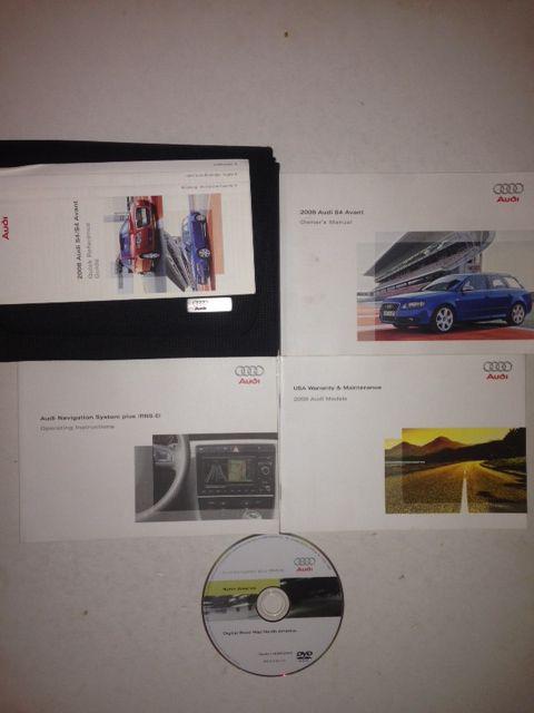 2008 audi s4 avant owner's manual with case