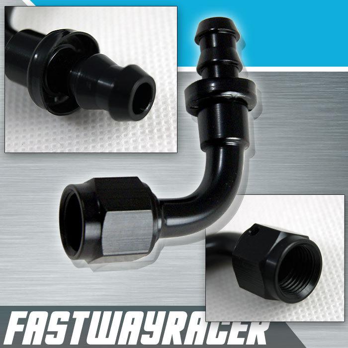 90 degree -6 an push-on lock oil fluid air line hose end fitting 6an adapter 90