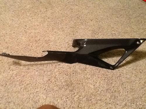 Ducati 1098s 1098 2007 carbon fiber right tank fairing cover panel great shape