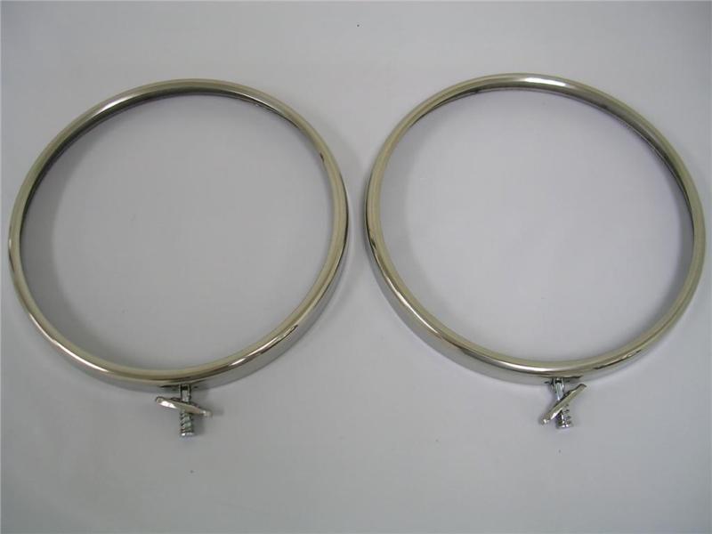 Ford car stainless steel headlight ring rim pair