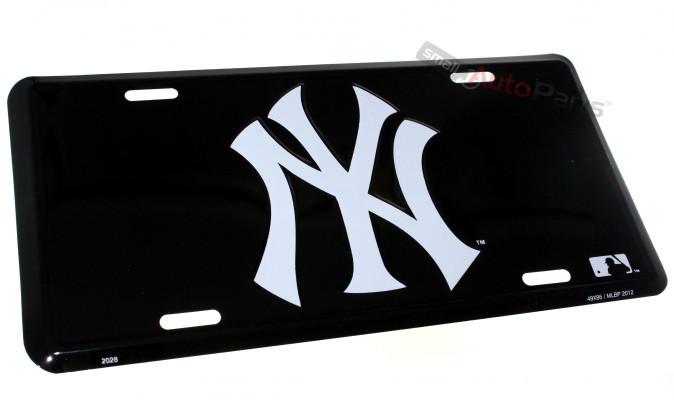 New york yankees black license plate aluminum stamped metal tag for car truck