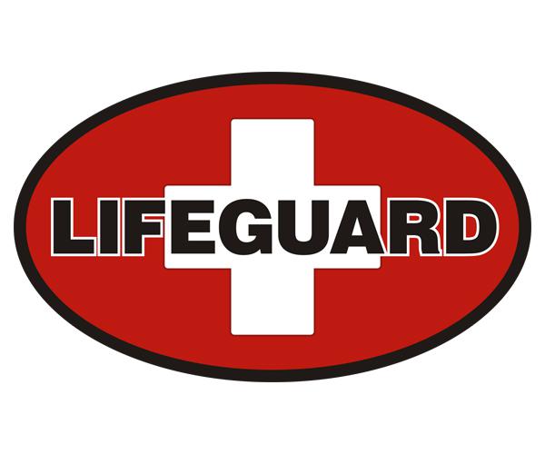 Lifeguard decal 5"x3" swim pool beach medic cpr car truck vinyl sticker zu1