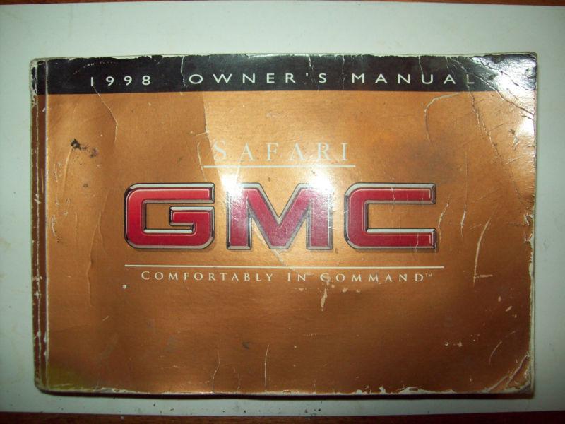 1998 gmc safari owner's manual