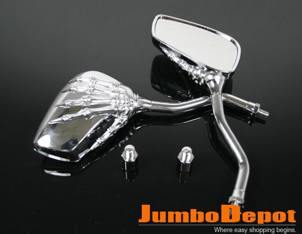 Motorcycle silver rear side view mirror for yamaha 8mm 10mm univesal hot style 