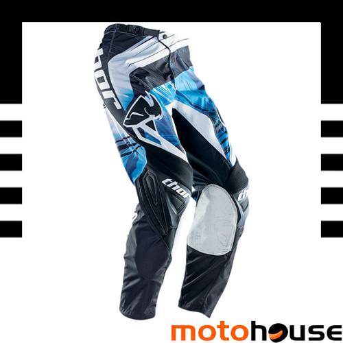 Thor youth phase swipe pants mx offroad dirt motocross blue black white 