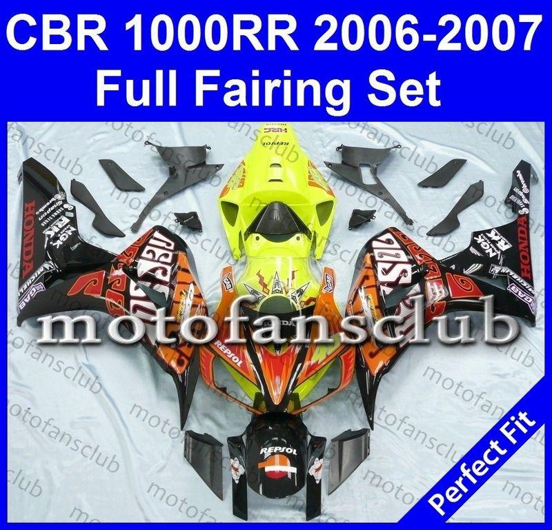 Fit honda cbr1000rr 06 07 cbr 1000 rr 2006 2007 fairing bodywork # 12 b