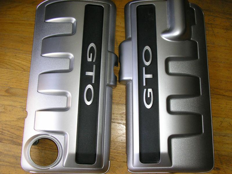 05 06 ls2 gto fuel rail engine coil covers silver / black new gm