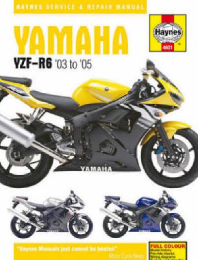 2003-2005 yamaha yzf r6 haynes hardcover repair manual