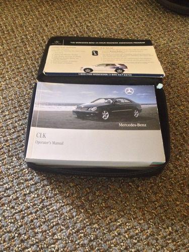 2009 mercedes benz clk owners manual set with case