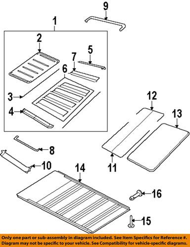 Jeep oem 68032434ac sunroof-seal