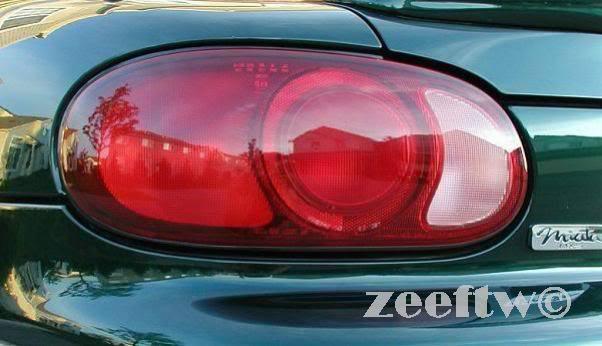 99-00 mazda miata tail light red-out vinyl