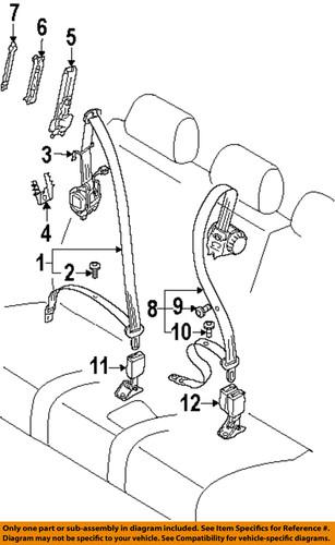 Volkswagen oem 7l6857822aylz rear seat belts-buckle end