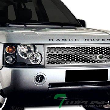 Silver honeycomb mesh front hood bumper grill grille abs 03-05 land range rover