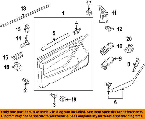 Volkswagen oem 5k3959857b xsh door window switch panel/door component