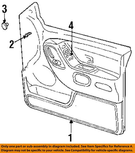 Jeep oem yx951dvaa front door-door trim panel