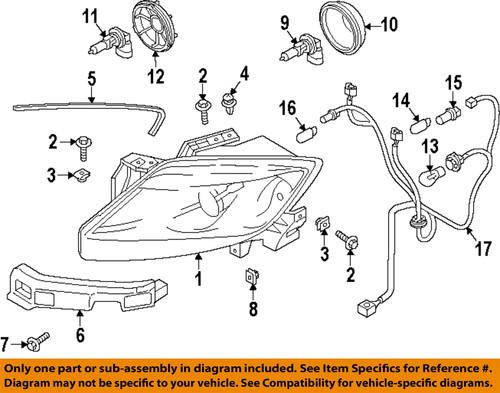 Mazda oem tk2151041b headlight bulb