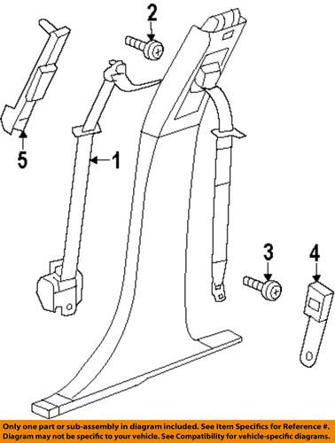 Mopar oem xs40dx9af front seat belts-retractor assembly