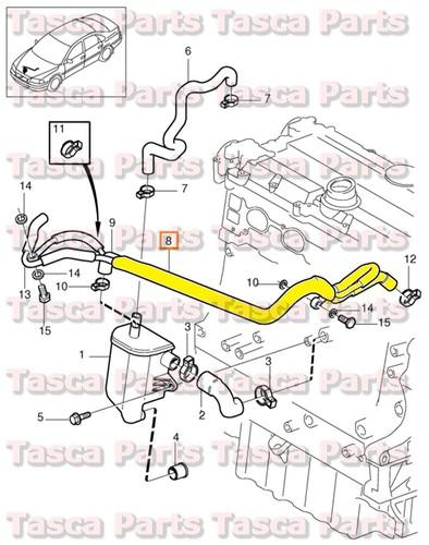 Brand new oem thermostat tube 1999-2009 volvo c70 s60 s70 s80 v70 v70xc xc90